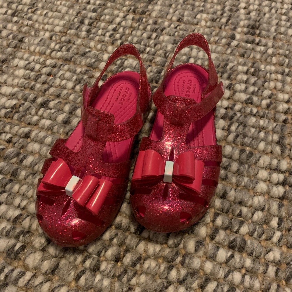 Crocs Kids' Isabella Bow Embellished Sandal